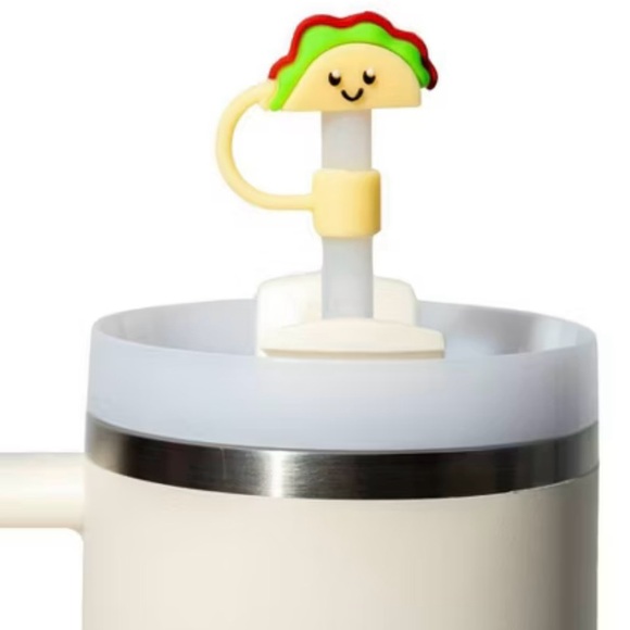 NEW!!! Char Charms Fun Foodie Straw Topper 4 Pack Set For Tumblers!- (NWT) - Picture 4 of 8